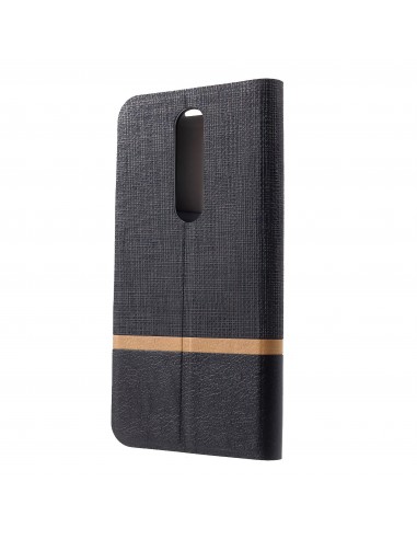 Etui portefeuille Nokia 7.1 avec rangement cartes Aspect tissus