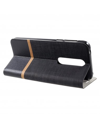 Etui portefeuille Nokia 7.1 avec rangement cartes Aspect tissus