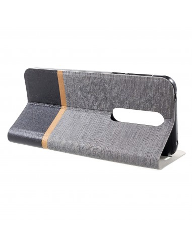 Etui portefeuille Nokia 7.1 avec rangement cartes Aspect tissus