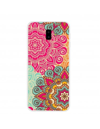 Coque silicone fantaisie pour Samsung Galaxy J6 Plus Fleurs