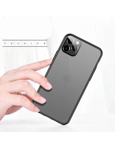 Coque aspect clear avec bords silicone antichocs iPhone X et iPhone XS Noir