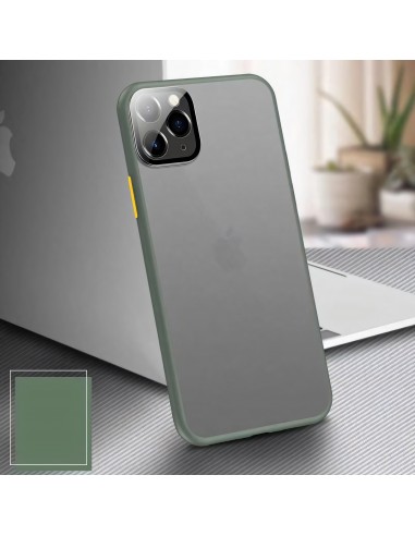 Coque aspect clear avec bords silicone antichocs iPhone X et iPhone XS Vert