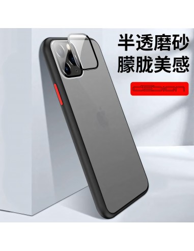 Coque aspect clear avec bords silicone antichocs iPhone 7 et iPhone 8 Noir