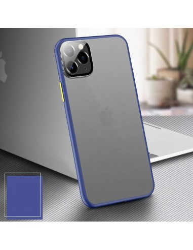 Coque aspect clear avec bords silicone antichocs iPhone 7 et iPhone 8 Bleu