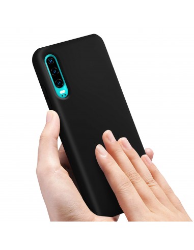 Coque silicone P30 Semi rigide avec finition Cool Touch Noir