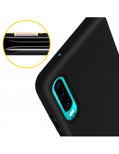 Coque silicone P30 Semi rigide avec finition Cool Touch Noir
