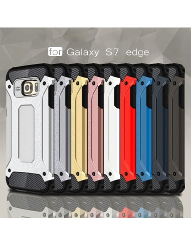 Coque antichoc Samsung Galaxy S7 edge hybride Cool armor Or Rose
