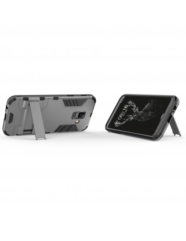 Coque antichoc Galaxy A6 2018 Hybride Gris