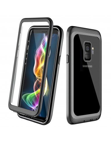 Coque antichocs renforcé pour Galaxy S9 avec protection écran Noir