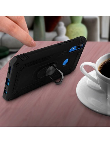 Coque antichoc P Smart Z et Y9 Prime XSSIVE avec anneau metallique Noir