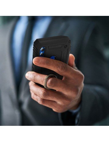 Coque antichoc P Smart 2019 et Honor 10 Lite XSSIVE avec anneau metallique Noir