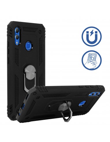 Coque antichoc P Smart 2019 et Honor 10 Lite XSSIVE avec anneau metallique Noir