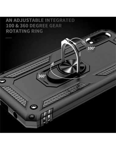 Coque antichoc Galaxy A80 et Galaxy A90 XSSIVE avec anneau metallique Noir