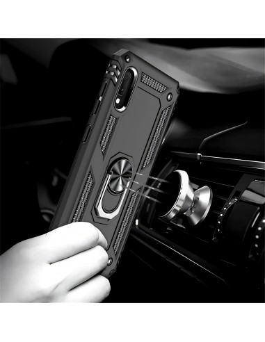 Coque antichoc Galaxy A80 et Galaxy A90 XSSIVE avec anneau metallique Noir