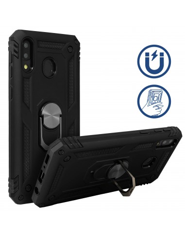 Coque antichoc Galaxy M20 XSSIVE avec anneau metallique Noir