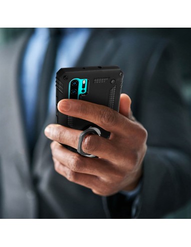 Coque antichoc P30 Pro XSSIVE avec anneau metallique Noir