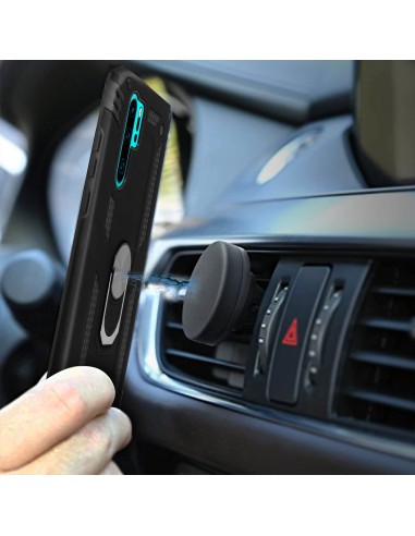 Coque antichoc P30 Pro XSSIVE avec anneau metallique Noir