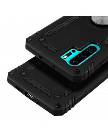Coque antichoc P30 Pro XSSIVE avec anneau metallique Noir