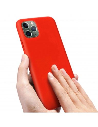 Coque silicone iPhone 11 Pro Max Semi rigide avec finition Cool Touch Rouge