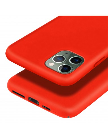 Coque silicone iPhone 11 Pro Max Semi rigide avec finition Cool Touch Rouge