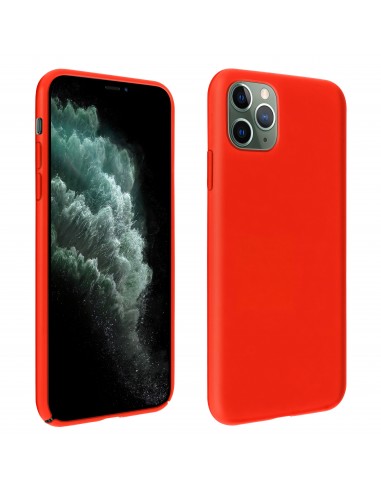 Coque silicone iPhone 11 Pro Max Semi rigide avec finition Cool Touch Rouge