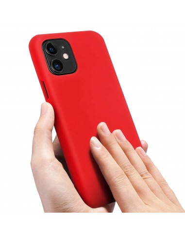 Coque silicone iPhone 11 Semi rigide avec finition Cool Touch Rouge