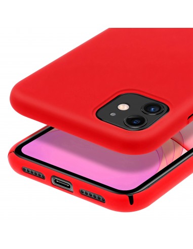 Coque silicone iPhone 11 Semi rigide avec finition Cool Touch Rouge