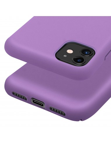 Coque silicone iPhone 11 Semi rigide avec finition Cool Touch Violet