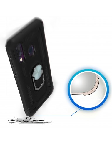 Coque antichoc Galaxy A60 et Galaxy M40 XSSIVE avec anneau metallique Noir