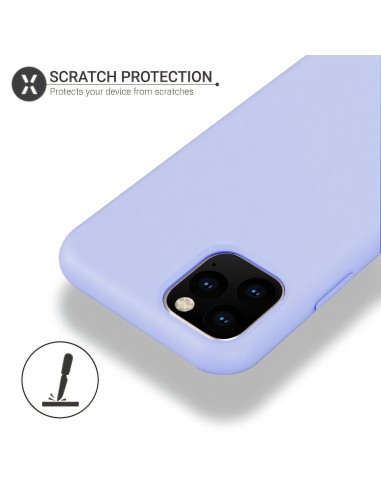Coque silicone iPhone 11 Pro Max Semi rigide avec finition Cool Touch Violet