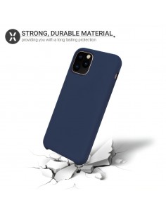 Coque silicone iPhone 11 Pro Max Semi rigide avec finition Cool Touch Bleu