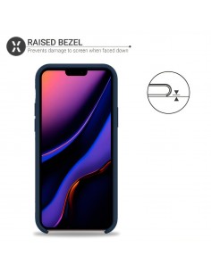 Coque silicone iPhone 11 Pro Max Semi rigide avec finition Cool Touch Bleu