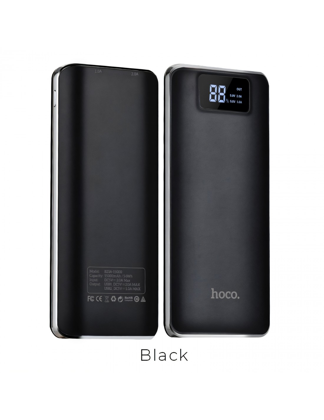Batterie externe 10000 mAh charge rapide noir Hoco