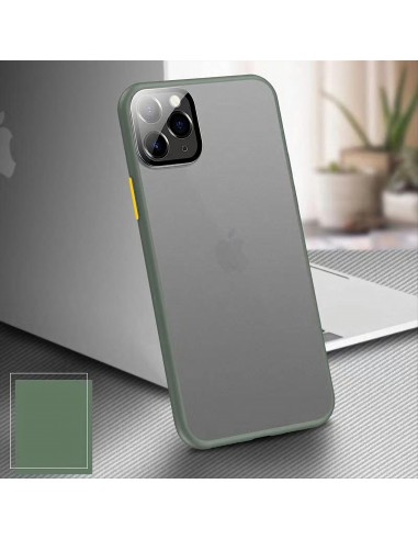 Coque aspect clear avec bords silicone antichocs iPhone XS Max Vert