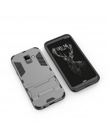 Coque antichoc Galaxy A6 2018 Hybride Gris