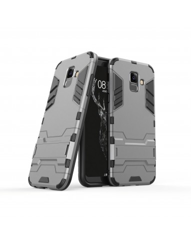 Coque antichoc Galaxy A6 2018 Hybride Gris