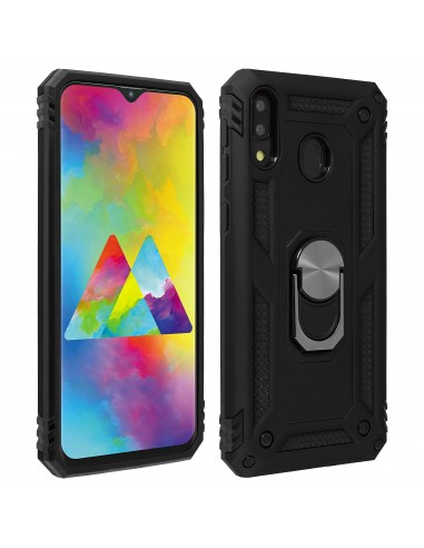 Coque antichoc Galaxy M20 XSSIVE avec anneau metallique Noir