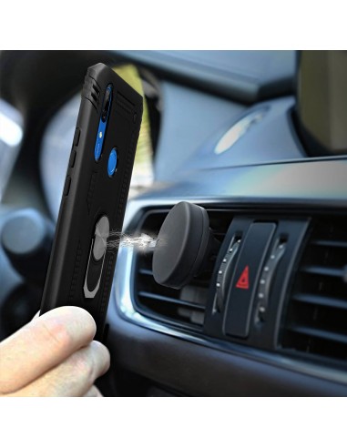 Coque antichoc P Smart Z et Y9 Prime XSSIVE avec anneau metallique Noir
