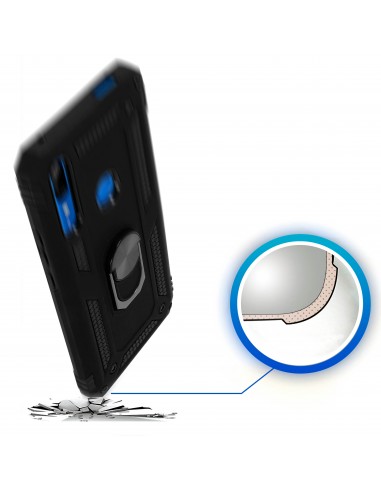 Coque antichoc P Smart 2019 et Honor 10 Lite XSSIVE avec anneau metallique Noir