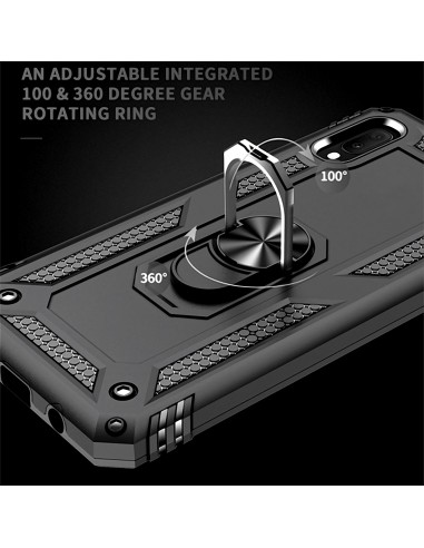 Coque antichoc Galaxy A80 et Galaxy A90 XSSIVE avec anneau metallique Noir
