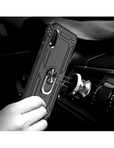 Coque antichoc Galaxy A80 et Galaxy A90 XSSIVE avec anneau metallique Noir