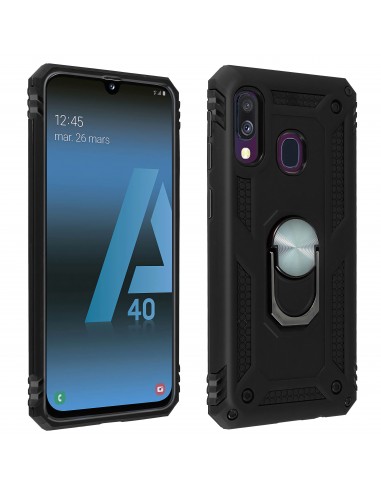 Coque antichoc Galaxy A30 et Galaxy A20 XSSIVE avec anneau metallique Noir