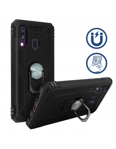 Coque antichoc Galaxy A30 et Galaxy A20 XSSIVE avec anneau metallique Noir