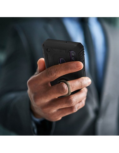 Coque antichoc Galaxy A30 et Galaxy A20 XSSIVE avec anneau metallique Noir