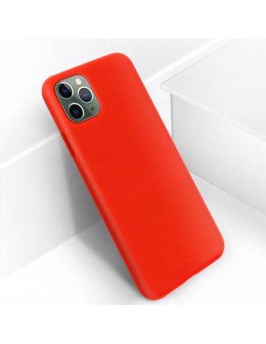 Coque silicone iPhone 11 Pro Max Semi rigide avec finition Cool Touch Rouge