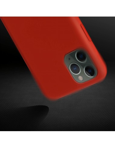 Coque silicone iPhone 11 Pro Max Semi rigide avec finition Cool Touch Rouge