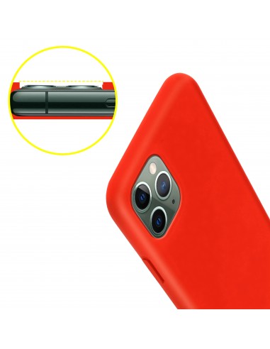Coque silicone iPhone 11 Pro Max Semi rigide avec finition Cool Touch Rouge