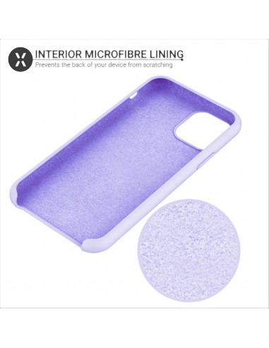 Coque silicone iPhone 11 Pro Max Semi rigide avec finition Cool Touch Violet