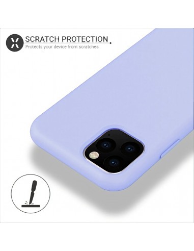 Coque silicone iPhone 11 Pro Max Semi rigide avec finition Cool Touch Violet