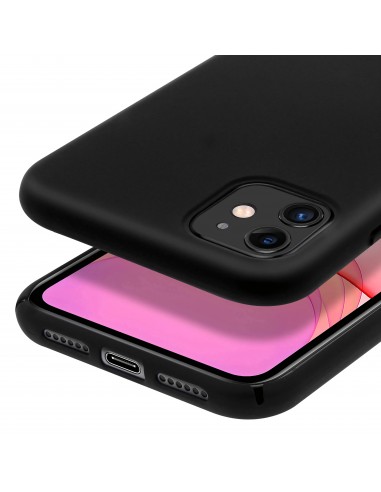 Coque silicone iPhone 11 Semi rigide avec finition Cool Touch Noir